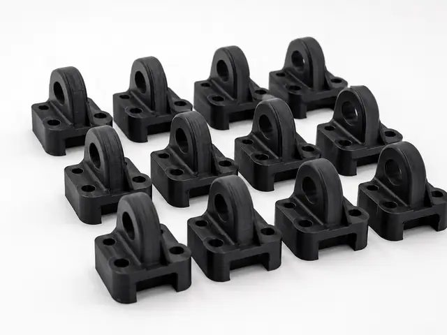 Kleinserie aus schwarzen 3D-Druckteilen